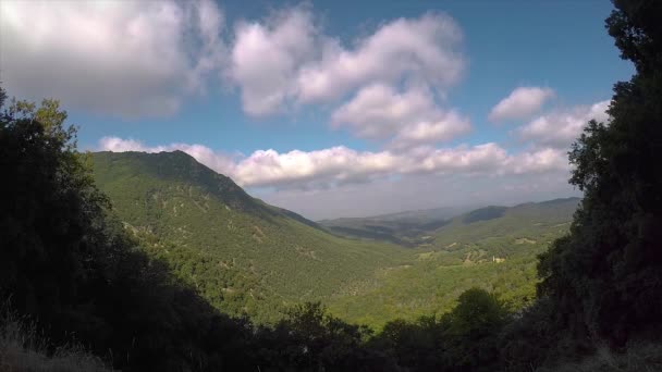 Time Lapse Footoge Montseny Βουνό Της Ισπανίας Κοντά Στο Χωριό — Αρχείο Βίντεο