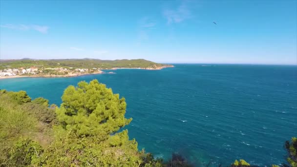 Деталь Коста Брава Іспанії Затоки Fosca — стокове відео