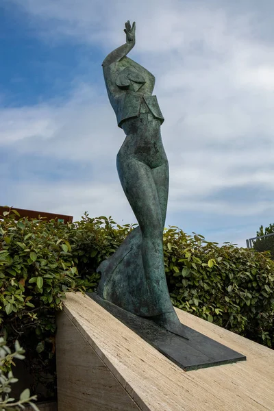 Escultura Muito Agradável Carmen Amaya Uma Pequena Aldeia Espanhola Begur — Fotografia de Stock