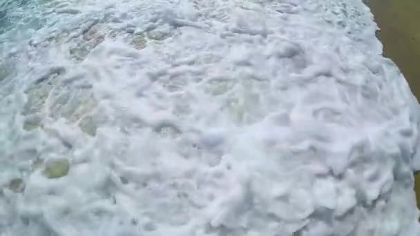 スペインのビーチからのスローモーション映像 — ストック動画