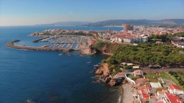 İspanyol Costa Brava manzara şehrin Palamos robot