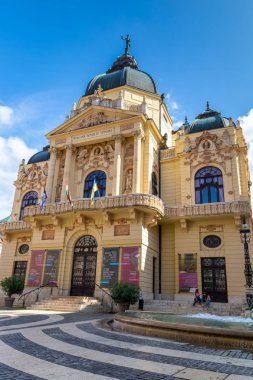 Ünlü Macar şehir Pecs güzel tiyatrodan. 27. 08. 2018 Macaristan