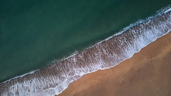 Снимок Беспилотника Испанского Пляжа Коста Браве Недалеко Маленького Городка Паламос — стоковое фото