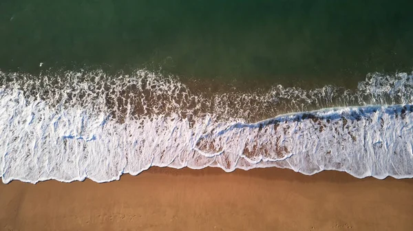 Снимок Беспилотника Испанского Пляжа Коста Браве Недалеко Маленького Городка Паламос — стоковое фото