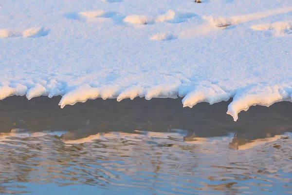 Frozen River Winter Time Hungary — Stock Photo, Image