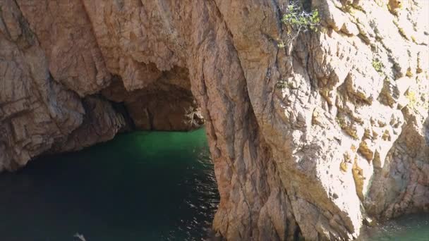 Tipik Fosca Yakınlarında Küçük Bir Köy Spanyol Costa Brava Kıyı — Stok video