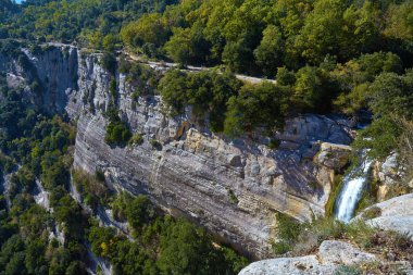 Küçük köy Rupit Catalonia, İspanya yakınındaki güzel İspanyol manzara