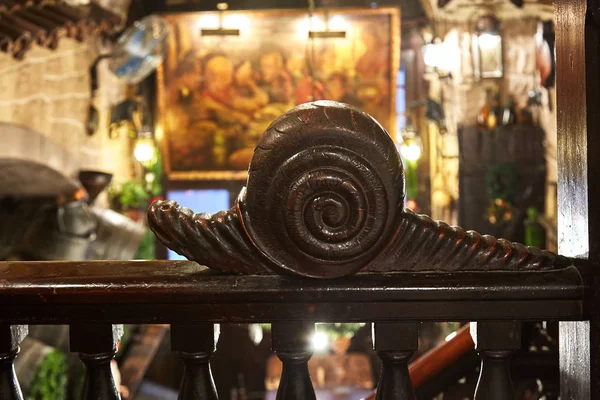 Symbol Aus Einem Berühmten Spanischen Restaurant Barcelona Sein Name Caracol — Stockfoto