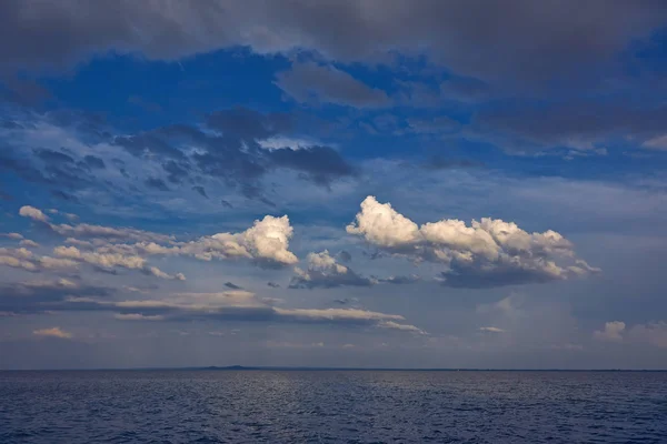 Nice Quiet Picture Ocean Clouds Costa Brava Spain — Stock Photo, Image