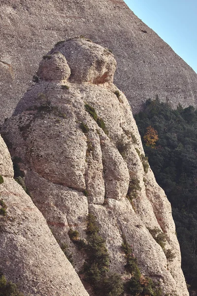 Montañas Montserrat Cataluña España Día Soleado Rocas Forma Muy Interesante — Foto de Stock