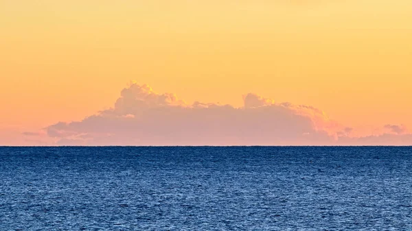 Beautiful Sunset Light Mediterranean Ocean Small Spanish Town Palamos Costa — Stock Photo, Image