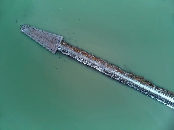 Luftlandskab Billede Den Ungarske Balaton Landsby Balatongyorok - Stock-foto