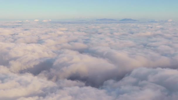 Schöne Wolkenlandschaft Aus Dem Flugzeug — Stockvideo