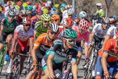 Sahne Alanı'ndaki 3 (gelen Sant Feliu de Guixols Vallter 200) Volta yol bisiklet, İspanya Rakip 27. 03. 2019 İspanya
