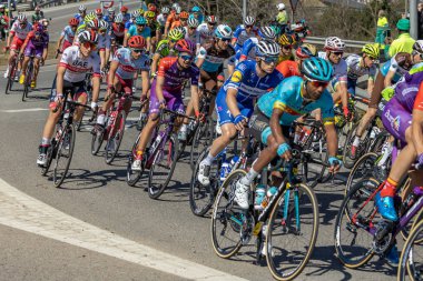 Sahne Alanı'ndaki 3 (gelen Sant Feliu de Guixols Vallter 2000) Volta yol bisiklet, İspanya Rakip 27. 03. 2019 İspanya