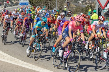 Sahne Alanı'ndaki 3 (gelen Sant Feliu de Guixols Vallter 2000) Volta yol bisiklet, İspanya Rakip 27. 03. 2019 İspanya