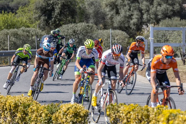 Concurenții Volta Road Cycling din Catalonia pe scena 3 (de la Sant Feliu de Guixols la Vallter 200) 27. 03. 2019 Spania — Fotografie, imagine de stoc