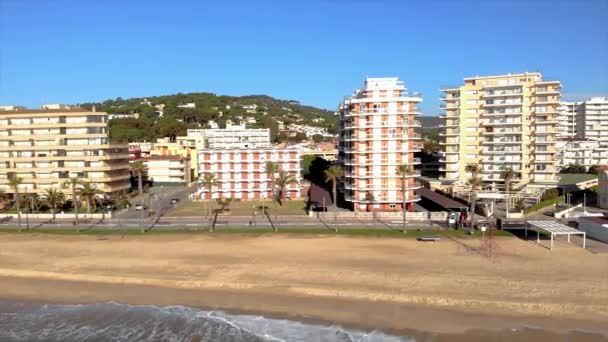 Letecké Záběry Malé Vesnice Sant Antoni Calonge Španělska Costa Brava — Stock video