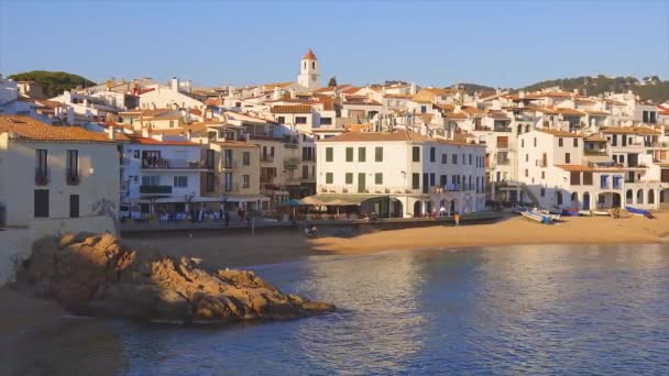 Piękna Mała Hiszpańska Wioska Calella Palafrugell Costa Brava — Wideo stockowe
