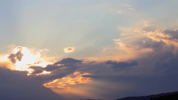 夕日の雲からのタイムラプス映像 — ストック動画