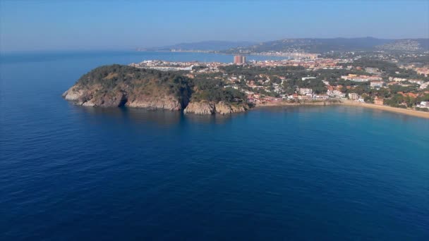Materiał Drone Wybrzeżu Costa Brava Mała Wioska Fosca Hiszpanii — Wideo stockowe