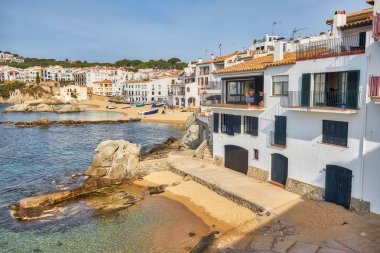 Katalonya Costa Brava Nice küçük İspanyol kasabası. Calella de Palafrugell