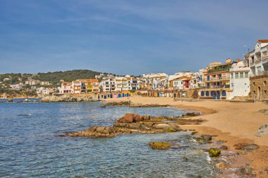 Katalonya Costa Brava Nice küçük İspanyol kasabası. Calella de Palafrugell
