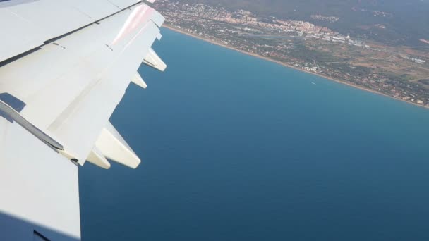 Bir Yolcu Uçağından Havadan Görüntüler — Stok video