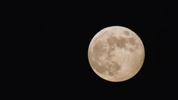 Volle Maan Tijd Verval Beelden Avonds — Stockvideo