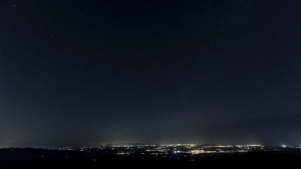 Lattea Stelle Che Muovono Attraverso Cielo Notturno Time Lapse — Video Stock