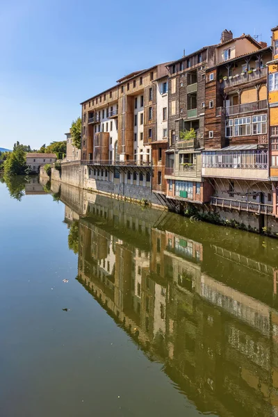 Nice Buildings River Tarn French Town Castres — Stock Photo, Image