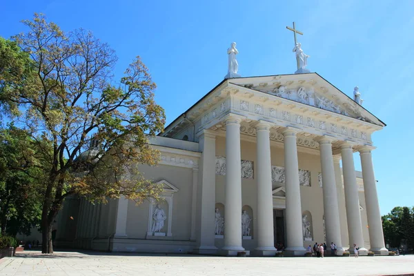 Vilnius Litouwen Uitzicht Van Gevel Van Kathedraal Basiliek Van Stanislaus — Stockfoto