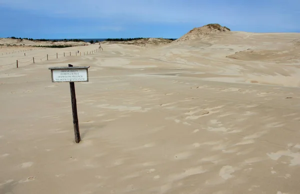 Zandduinen Slowinski Nationaal Park Polen — Stockfoto