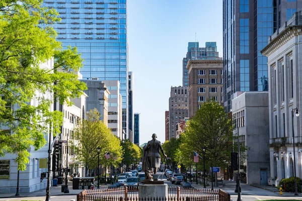 Raleigh Abril 2018 George Washington Statue Downtown Raleigh Carolina Norte — Fotografia de Stock