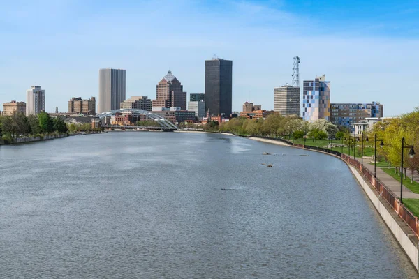 Rochester Mai 2018 Skyline Rochester New York Entlang Des Genesee — Stockfoto