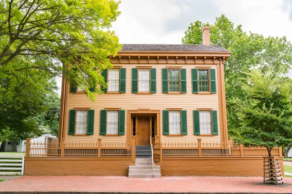 Maison Président Abraham Lincoln Est Lieu Historique National Situé Springfield — Photo
