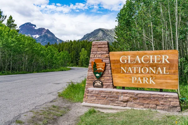 Babb June 2018 Welcome Sign Entrance Glacier National Park Montana — Stock Photo, Image