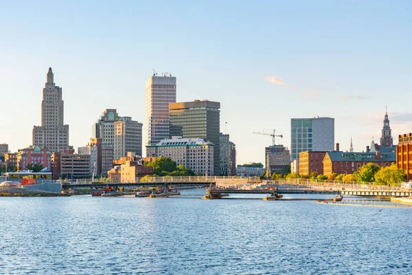 Providência Setembro 2018 Skyline Cidade Providence Rhode Island Pôr Sol — Fotografia de Stock