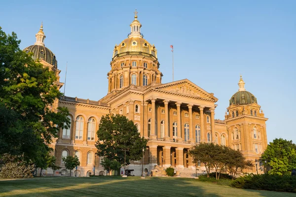 Fachada Del Edificio Del Capitolio Estatal Iowa Des Moines Iowa — Foto de Stock