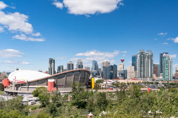 Calgary Kanada Temmuz 2018 Skyline Şehir Calgary Alberta Kanada — Stok fotoğraf