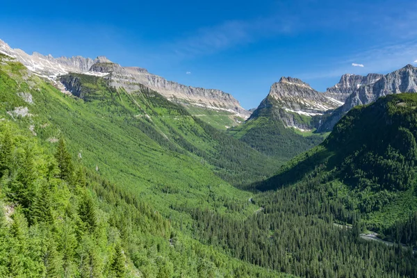 Going Sun Road Rocky Mountains Montana Glacier National Park — Stock Photo, Image