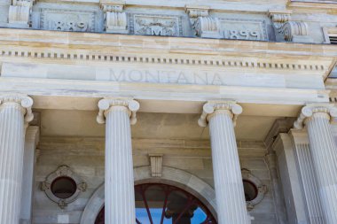 Facade of the Montana State Capital Building in Helena, Montana clipart