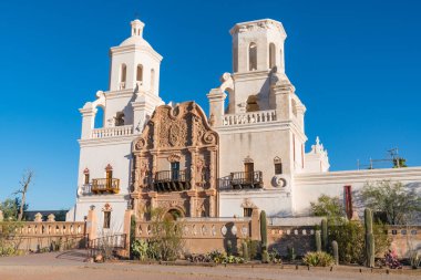 The historic Mission San Xavier del Bac Tucson, Arizona clipart