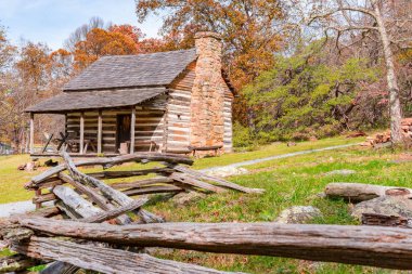 Appalachian Homestead Kabin Blue Ridge Parkway Virginia boyunca