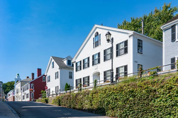 Maisons Historiques Long Leyden Street Plymouth Massachusetts — Photo