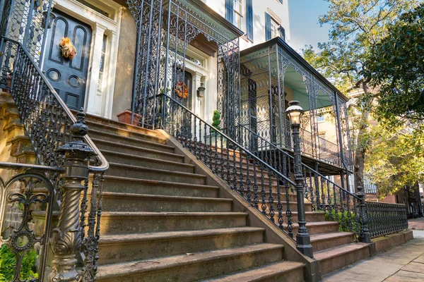 Maisons historiques à Savannah Géorgie — Photo
