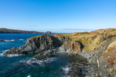 Newfoundland içinde Twillinggate yakınında Rocky kıyı şeridi