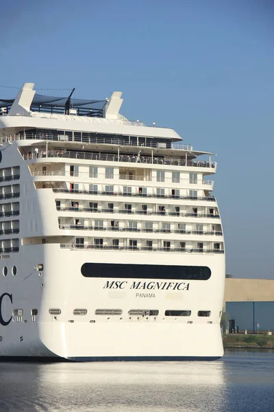 Velsen Países Bajos Abril 2018 Msc Magnifica Canal Popa Del — Foto de Stock