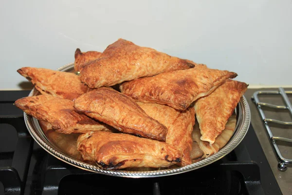 Tarte Aux Pommes Maison Pâte Feuilletée — Photo