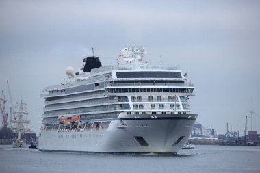 Velsen, Hollanda - Haziran, 27nd 2018: Mv Viking Star kuzey deniz kanal.